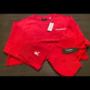 Playboy By Pacsun Terry Crew Neck 